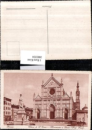 Immagine del venditore per 2003324,Firenze Florenz Chiesa di San Croce Monumento a Dante Kirche Denkmal venduto da Versandhandel Lehenbauer