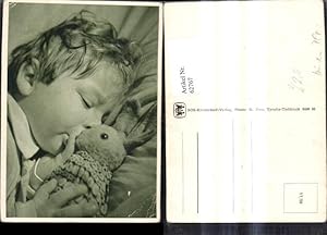 Image du vendeur pour 62767,SOS Kinderdorf 17/56 Kind schlft m. Plschhasen Hasen mis en vente par Versandhandel Lehenbauer