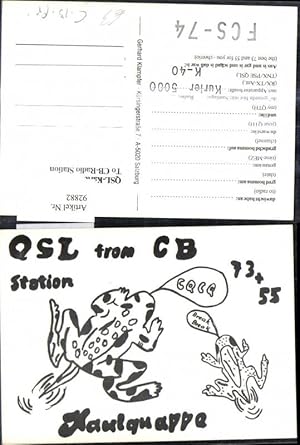 Bild des Verkufers fr 92882,QSL CB Karte Kaulquappe Frosch zum Verkauf von Versandhandel Lehenbauer