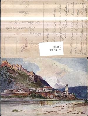 Immagine del venditore per 251386,Knstler AK Fritz Lach Drnstein an d. Donau Teilansicht m. Ruine u. Kirche pub Brder Kohn B.K.W.I. 650/4 venduto da Versandhandel Lehenbauer