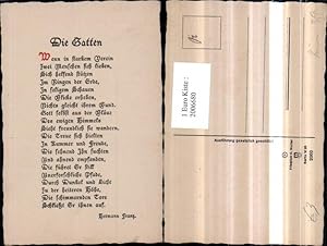 Bild des Verkufers fr 2006680,Gedicht Text Die Gatten von Hermann Franz zum Verkauf von Versandhandel Lehenbauer