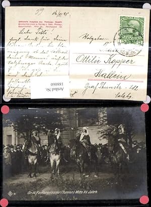 Bild des Verkufers fr 188060,Foto Ak Kaiser Huldigungs Festzug 1908 Adel Monarchie Fanfarenblser Turnier Mitte XV Jahrhundert zum Verkauf von Versandhandel Lehenbauer