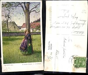 Bild des Verkufers fr 188290,Knstler Ak Carl Zewy In fremder Heimat Mdchen b. Baum zum Verkauf von Versandhandel Lehenbauer