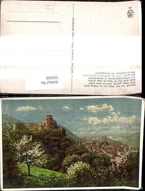 Bild des Verkufers fr 262688,Knstler Ak Heidelberg Schloss Burg zum Verkauf von Versandhandel Lehenbauer