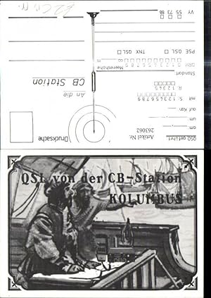 Bild des Verkufers fr 263062,QSL CB Karte Kolumbus zum Verkauf von Versandhandel Lehenbauer