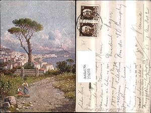 Bild des Verkufers fr 276233,Knstler AK G. Garelli Campania Napoli Neapel Panorama della Villa Patrizi Totale zum Verkauf von Versandhandel Lehenbauer