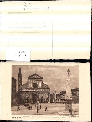 Imagen del vendedor de 276251,Toscana Firenze Florenz Piazza e Chiesa di S. Maria Novela Kirche Sulen a la venta por Versandhandel Lehenbauer