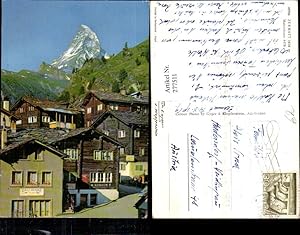 Immagine del venditore per 277511,Zermatt Teilansicht Cafe du Pont m. Matterhorn Kt Wallis venduto da Versandhandel Lehenbauer