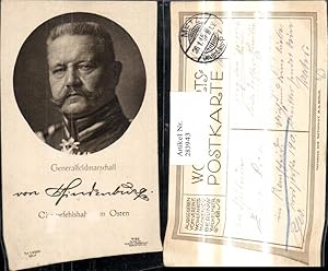 Bild des Verkufers fr 283943,Generalfeldmarschall Paul von Hindenburg Politiker Passepartout zum Verkauf von Versandhandel Lehenbauer