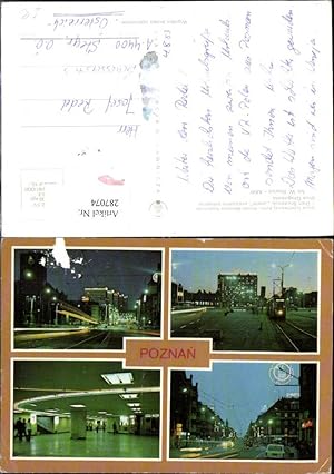 Bild des Verkufers fr 287074,Poznan Posen Straenansichten b. Nacht Straenbahn Mehrbildkarte zum Verkauf von Versandhandel Lehenbauer