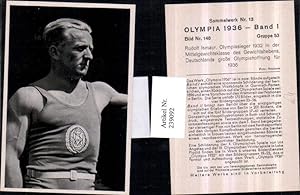 Bild des Verkufers fr 239092,Sammelbild Olympia 1936 Gruppe 53 Bild 148 Rudolf Ismayr Gewichtheber zum Verkauf von Versandhandel Lehenbauer