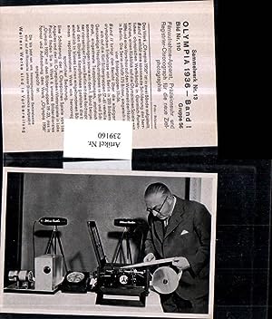 Bild des Verkufers fr 239160,Sammelbild Olympia 1936 Gruppe 56 Bild 110 Filmaufnahme-Apparat zum Verkauf von Versandhandel Lehenbauer