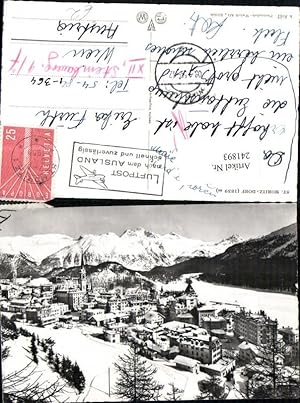 Bild des Verkufers fr 241893,St. Moritz-Dorf Totale Winterbild Kt Graubnden zum Verkauf von Versandhandel Lehenbauer