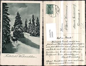Bild des Verkufers fr 249264,Weihnachten Winterlandschaft Bume Hirsch Jagd zum Verkauf von Versandhandel Lehenbauer