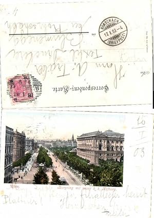 Image du vendeur pour 53748,Wien Burgring m. Neuer K.K. Hofburg 1900 mis en vente par Versandhandel Lehenbauer