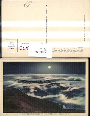 Bild des Verkufers fr 193197,New Hampshire White Mountains Mount Washington Moonlight above the Clouds Mondschein zum Verkauf von Versandhandel Lehenbauer