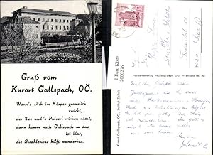 Bild des Verkufers fr 2000276,Gallspach Institut Zeileis Text Gedicht zum Verkauf von Versandhandel Lehenbauer