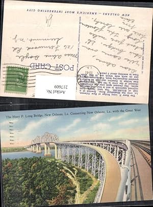 Immagine del venditore per 217609,Louisiana New Orleans Huey P. Long Bridge connecting New Orleans with the Great West Brck venduto da Versandhandel Lehenbauer