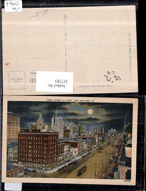 Bild des Verkufers fr 217783,Louisiana New Orleans Canal Street at Night Mondschein Mond zum Verkauf von Versandhandel Lehenbauer