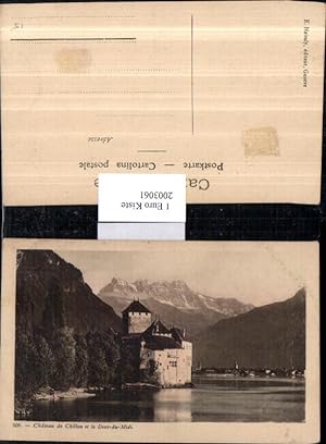 Image du vendeur pour 2003061,Chateau de Chillon et la Dent du Midi b. Montreux Schloss mis en vente par Versandhandel Lehenbauer