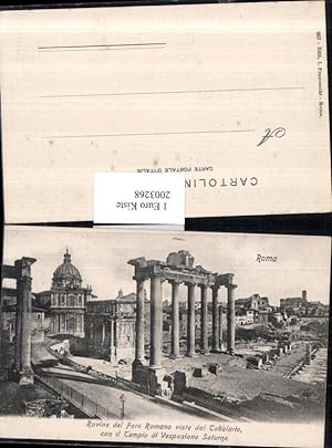 Immagine del venditore per 2003268,Roma Rom Rovine del Foro Romano viste dal Tabulario con il Tempio di Vespasiano Saturno venduto da Versandhandel Lehenbauer