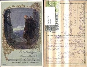 Bild des Verkufers fr 46139,Knstler Ak O. Elsner Schubert Lieder Liedkarte Franz Schubert Notenzeile Wanderers Nachtlied zum Verkauf von Versandhandel Lehenbauer