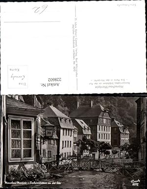 Imagen del vendedor de 228602,Monschau i. d. Eifel Fachwerkhuser a. d. Rur Partie Brcke Hotel zum Stern a la venta por Versandhandel Lehenbauer