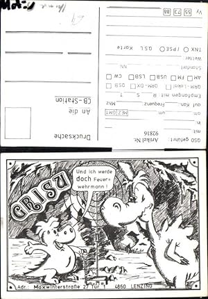 Seller image for 92816,QSL CB Karte Lenzing Crisu Drache Feuerwehr for sale by Versandhandel Lehenbauer