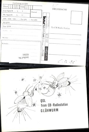 Seller image for 93561,QSL CB Karte Glhwurm Insekten Mond for sale by Versandhandel Lehenbauer