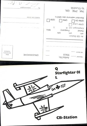 Bild des Verkufers fr 93610,QSL CB Karte Starfighter 01 Flugzeug zum Verkauf von Versandhandel Lehenbauer