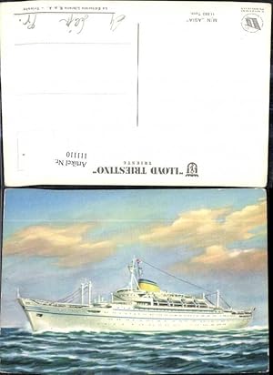 Seller image for 111110,Hochseeschiff Schiff Lloyd Triestino Trieste M/N Asia for sale by Versandhandel Lehenbauer
