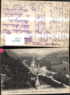 Image du vendeur pour 171284,Lourdes La Basilique et le Monument Interallie vus du Chateau Fort Basilika Totale mis en vente par Versandhandel Lehenbauer