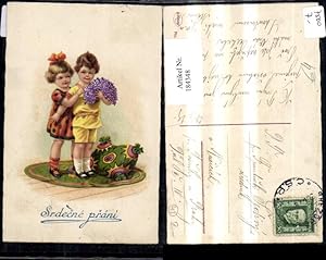 Seller image for 184348,Geburtstag Srdecne prani Kinder m. Blumen Teppich Kissen for sale by Versandhandel Lehenbauer