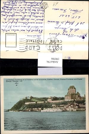 Bild des Verkäufers für 198586,Kanada Quebec Chateau Frontenac and Citadel Schloss Dampfer zum Verkauf von Versandhandel Lehenbauer