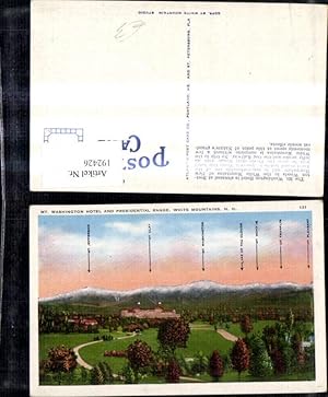 Immagine del venditore per 192426,New Hampshire White Mountains Mt . Washington Hotel and Presidential Range Gipfelkarte venduto da Versandhandel Lehenbauer