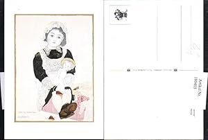 Bild des Verkufers fr 195403,SOS Kinderdorf Zeichnung v. Elmar Peintner Sitzende Puppe m. kl. Puppe zum Verkauf von Versandhandel Lehenbauer