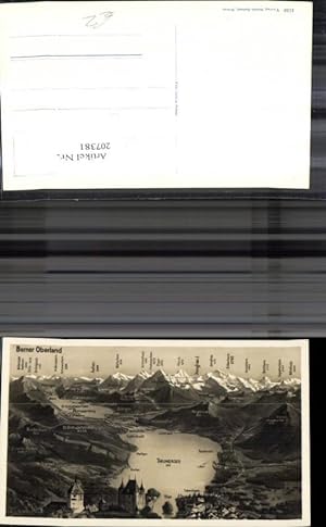 Bild des Verkufers fr 207381,Berner Oberland Thunersee Lagekarte Gipfelkarte Kt Bern zum Verkauf von Versandhandel Lehenbauer