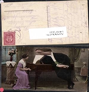 Bild des Verkufers fr 149223,Schne Frau Klavier Mann zum Verkauf von Versandhandel Lehenbauer