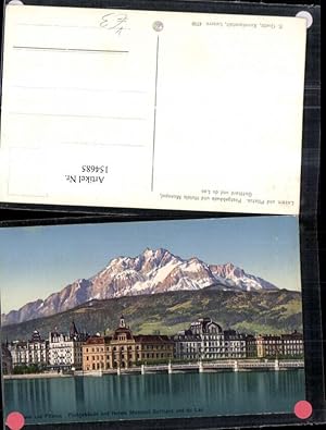 Seller image for 154685,Luzern u. Pilatus Postgebude u. Hotels Monopol Gotthard u. du Lac pub E Goetz 4708 Kt Luzern for sale by Versandhandel Lehenbauer
