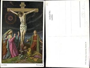 Bild des Verkufers fr 164986,Religion Jesus Christus Kreuzigung sign L. Gltzle zum Verkauf von Versandhandel Lehenbauer