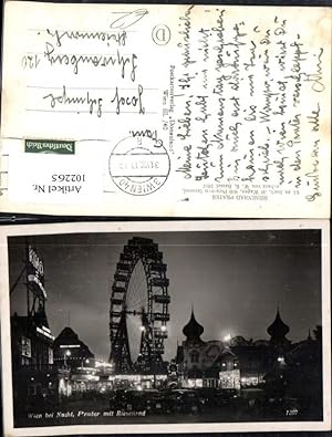 Bild des Verkufers fr 102265,Wien Leopoldstadt Riesenrad Prater bei Nacht 1939 zum Verkauf von Versandhandel Lehenbauer