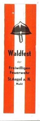 Seller image for 4943,Souvenir Waldfest Feuerwehr St Aegyd 1962 for sale by Versandhandel Lehenbauer