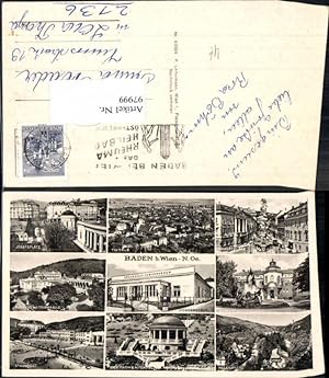 Bild des Verkufers fr 97999,Baden bei Wien Mehrbild Karte zum Verkauf von Versandhandel Lehenbauer