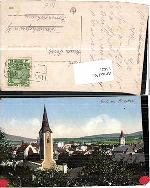 Seller image for 86821,Gruss aus Amstetten Kirche 1910 Aschbach Markt Stempel for sale by Versandhandel Lehenbauer