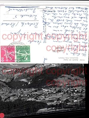 Seller image for 495449,Aeschi b. Spiez Totale geg. First Dreispitz Bergkulisse Kt Bern for sale by Versandhandel Lehenbauer