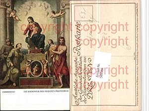 Bild des Verkufers fr 509588,Knstler AK Correggio Madonna des Heiligen Franziskus Religion zum Verkauf von Versandhandel Lehenbauer