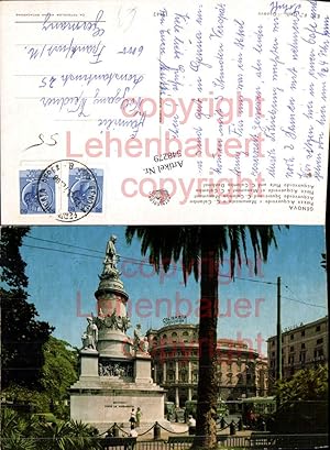 Bild des Verkufers fr 548279,Italy Genova Genua Monumento Christoph Colombo Kolumbus zum Verkauf von Versandhandel Lehenbauer