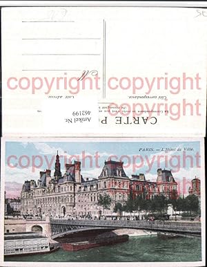 Bild des Verkufers fr 462199,Ile-de-France Paris Hotel de Ville Rathaus Brcke zum Verkauf von Versandhandel Lehenbauer