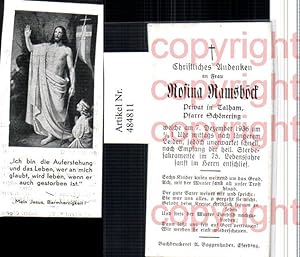 Seller image for 484811,Andachtsbild Sterbebild Rosina Ramsbck Privat in Talham Schnering for sale by Versandhandel Lehenbauer