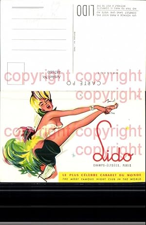 Bild des Verkufers fr 487660,Reklame Lido Champs-Elysees Paris Cabaret Tnzerin Erotik zum Verkauf von Versandhandel Lehenbauer